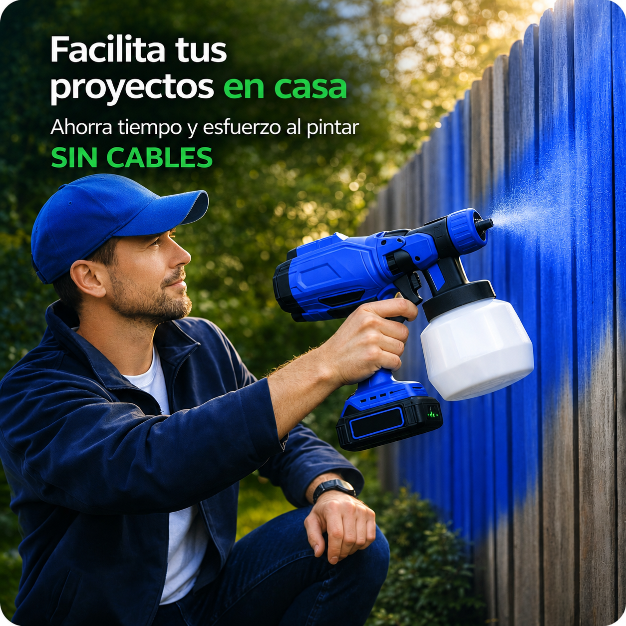 Pulverizadora de Pintura Inalámbrica con Doble Batería Incluye batería extra REGALO EXCLUSIVO 🔥