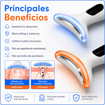 Tecnología de tratamiento cutáneo Glow Therapy: 7 colores LED