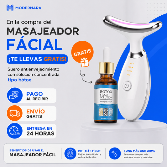 Tecnología de tratamiento cutáneo Glow Therapy: 7 colores LED