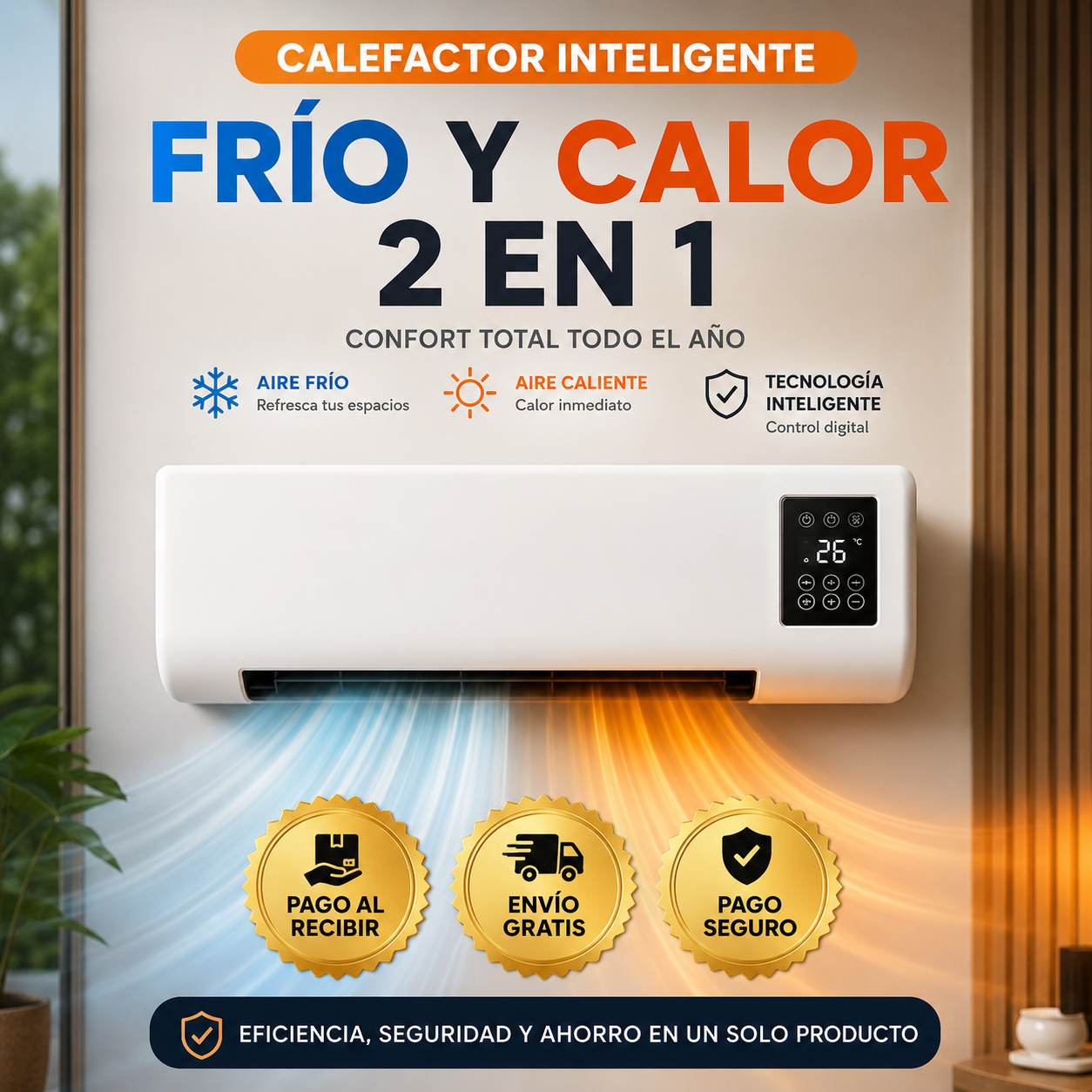 ❄️MINI AIRE ACONDICIONADO 2 EN 1: Calienta en inverno y refresca en verano🚚¡Envío Gratis en 24H!🔥