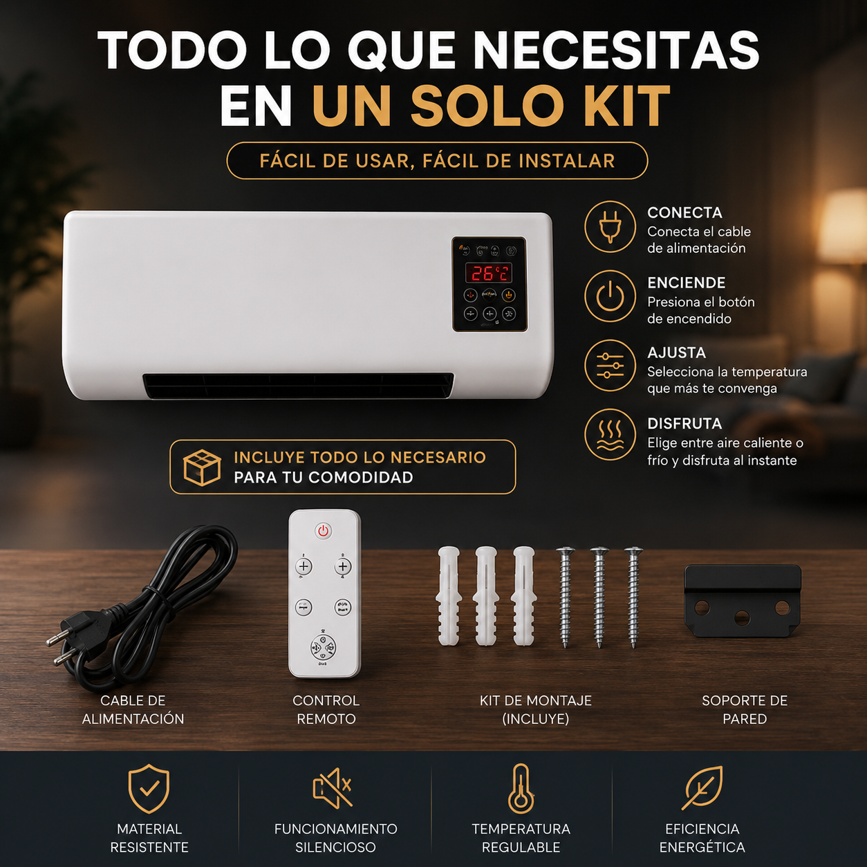 ❄️MINI AIRE ACONDICIONADO 2 EN 1: Calienta en inverno y refresca en verano🚚¡Envío Gratis en 24H!🔥