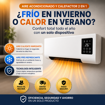 ❄️MINI AIRE ACONDICIONADO 2 EN 1: Calienta en inverno y refresca en verano🚚¡Envío Gratis en 24H!🔥